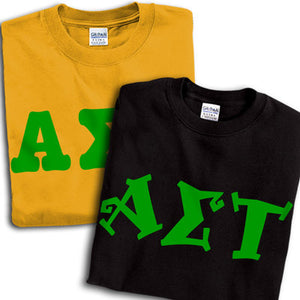 Alpha Sigma Tau T-Shirt, Printed 10 Fonts, 2-Pack Bundle Deal - G500 - CAD
