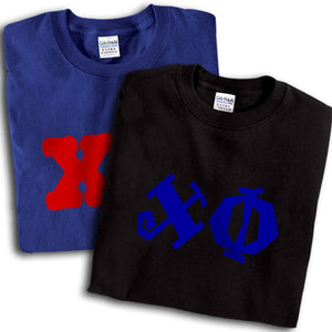 Chi Phi T-Shirt, Printed 10 Fonts, 2-Pack Bundle Deal - G500 - CAD