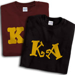 Kappa Alpha T-Shirt, Printed 10 Fonts, 2-Pack Bundle Deal - G500 - CAD