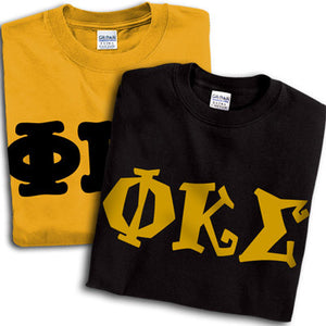Phi Kappa Sigma T-Shirt, Printed 10 Fonts, 2-Pack Bundle Deal, G500 - CAD