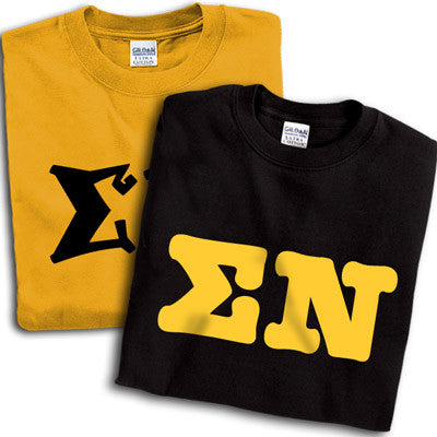 Sigma Nu T-Shirt, Printed 10 Fonts, 2-Pack Bundle Deal - G500 - CAD