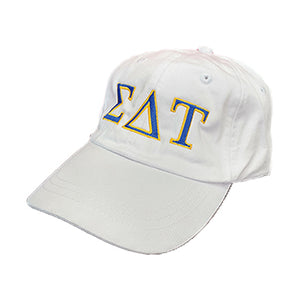 Sorority Pigment-Dyed Hat, 2-Color Greek Letters - EMB