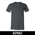 Alpha Epsilon Phi Sorority V-Neck Shirt (Vertical Letters) - Bella 3005 - TWILL