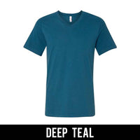 Kappa Alpha Fraternity V-Neck T-Shirt (Vertical Letters) - Bella 3005 - TWILL