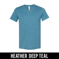 Delta Phi Epsilon V-Neck Shirt (Horizontal Letters), 2-Pack Bundle Deal - Bella 3005 - TWILL