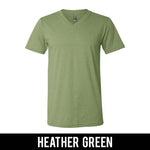 Theta Chi Fraternity V-Neck T-Shirt (Vertical Letters) - Bella 3005 - TWILL