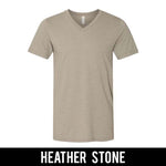 Theta Chi Fraternity V-Neck T-Shirt (Vertical Letters) - Bella 3005 - TWILL