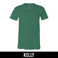 Kappa Sigma Fraternity V-Neck T-Shirt (Vertical Letters) - Bella 3005 - TWILL