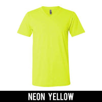 Psi Upsilon Fraternity V-Neck T-Shirt (Vertical Letters) - Bella 3005 - TWILL