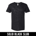 Sigma Pi Fraternity V-Neck T-Shirt (Vertical Letters) - Bella 3005 - TWILL