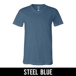 Sigma Delta Tau Sorority V-Neck Shirt (Horizontal Letters) - Bella 3005 - TWILL