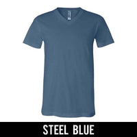 Delta Phi Epsilon V-Neck Shirt (Horizontal Letters), 2-Pack Bundle Deal - Bella 3005 - TWILL