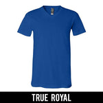 Phi Beta Sigma Fraternity V-Neck T-Shirt (Vertical Letters) - Bella 3005 - TWILL