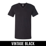Lambda Chi Alpha Fraternity V-Neck T-Shirt (Vertical Letters) - Bella 3005 - TWILL