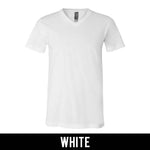 Theta Xi Fraternity V-Neck T-Shirt (Vertical Letters) - Bella 3005 - TWILL