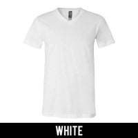 Theta Xi Fraternity V-Neck T-Shirt (Vertical Letters) - Bella 3005 - TWILL