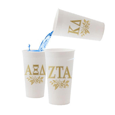 Sorority Gold Printed Tumbler - Alexandra Co. a3015