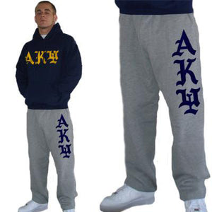 Fraternity Hoodie and Sweatpants, Printed Old English Letters, Package Deal - CAD