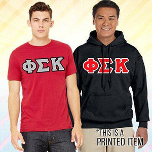 Fraternity Hoodie and T-Shirt, Printed 4-in. Greek Letters, Package Deal - DIG