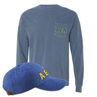Fraternity Comfort Colors Printed Pocket Long-Sleeve and Hat Package - Comfort Colors 4410,AD969 - DIG