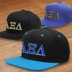 Alpha Xi Delta Snapback Cap, 2-Color Greek Letters - 6089 - EMB