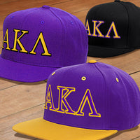Alpha Kappa Lambda Snapback Cap, 2-Color Greek Letters - 6089 - EMB