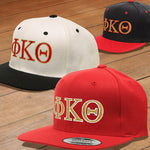 Phi Kappa Theta Snapback Cap, 2-Color Greek Letters - 6089 - EMB