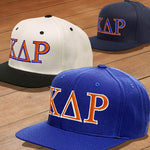 Kappa Delta Rho Snapback Cap, 2-Color Greek Letters - 6089 - EMB