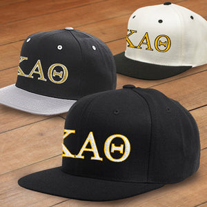 Kappa Alpha Theta Snapback Cap, 2-Color Greek Letters - 6089 - EMB