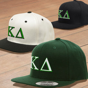 Kappa Delta Snapback Cap, 2-Color Greek Letters - 6089 - EMB