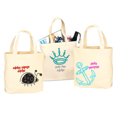 Sorority Tote Bag, Printed Mascot Design - Q-Tees Q800 - CAD