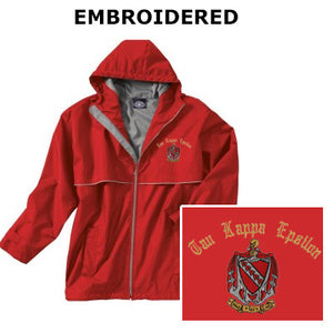 Fraternity Rain Jacket, Crest Design - Charles River 9199 - EMB