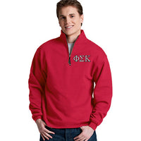 Fraternity Crosswind Quarter-Zip Sweatshirt, 2-Color Greek Letters - CR9359 - EMB