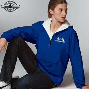Alpha Delta Pi Pullover Jacket, Bar Design - Charles River 9905 - EMB