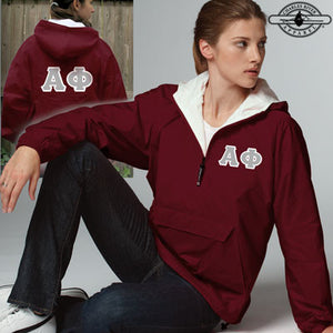 Alpha Phi Pullover Jacket - Charles River 9905 - TWILL