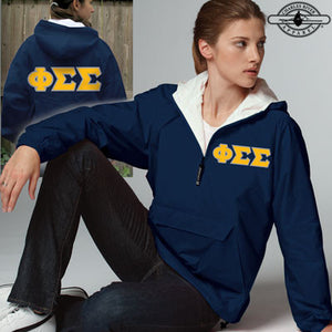 Phi Sigma Sigma Pullover Jacket - Charles River 9905 - TWILL