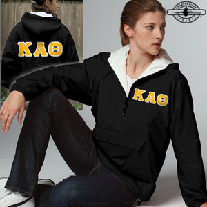 Kappa Alpha Theta Pullover Jacket - Charles River 9905 - TWILL