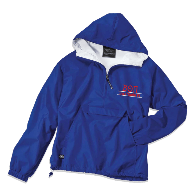 Fraternity Pullover Jacket, Bar Design - Charles River 9905 - EMB