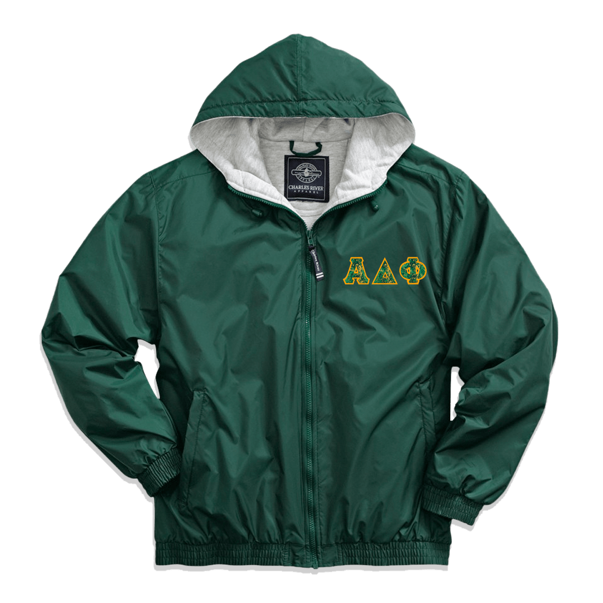 Fraternity Fleece-Lined Full-Zip Jacket w/ Hood - Charles River 9921 - TWILL