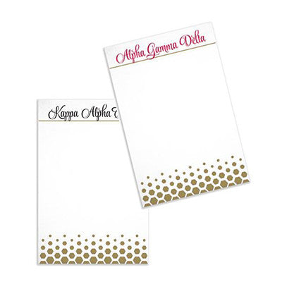 Sorority Gold Notepad - a3009