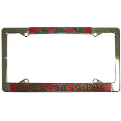 Alpha Chi Omega License Plate Frame - Rah Rah Co. rrc