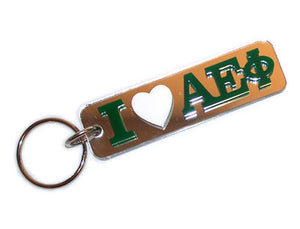 Alpha Epsilon Phi I Love Keychain - Craftique cqMHK