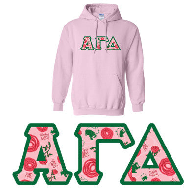Sorority Printed Pattern Hooded Sweatshirt - Gildan 18500 - DIG