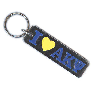 Alpha Kappa Psi I Love Keychain - Craftique cqMHK