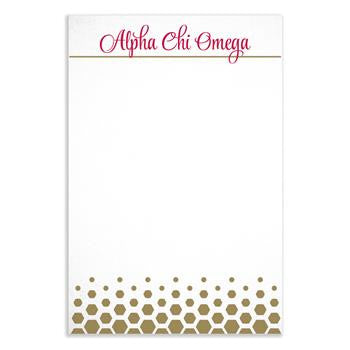 Sorority Gold Notepad - a3009