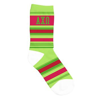Alpha Chi Omega Crew Socks - a3007