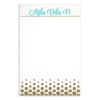 Sorority Gold Notepad - a3009