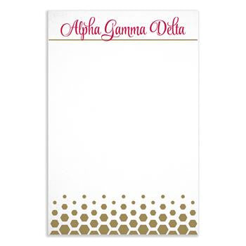 Sorority Gold Notepad - a3009