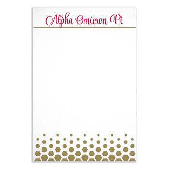 Sorority Gold Notepad - a3009