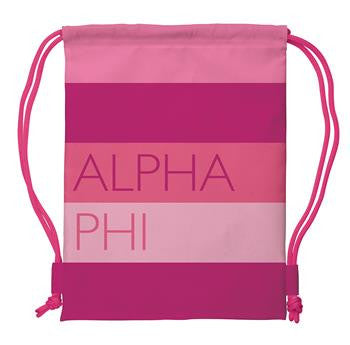 Alpha Phi Drawstring Backpack - a1009